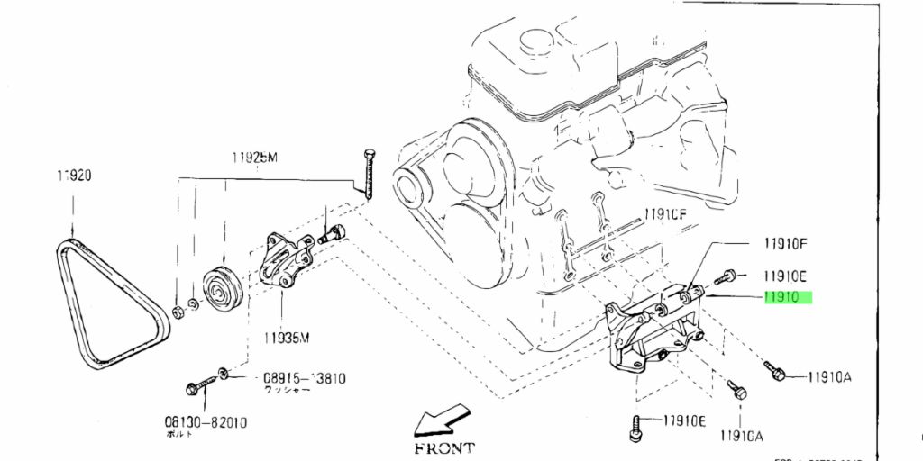 Buy Genuine Nissan 11910T5500 (11910-T5500) Bracket, Compressor for ...