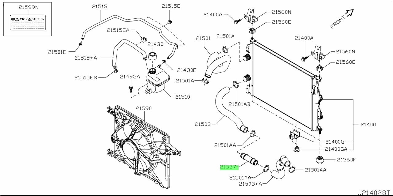 Buy Genuine Nissan 21537JD00A (21537-JD00A) Radiator. Prices, fast ...