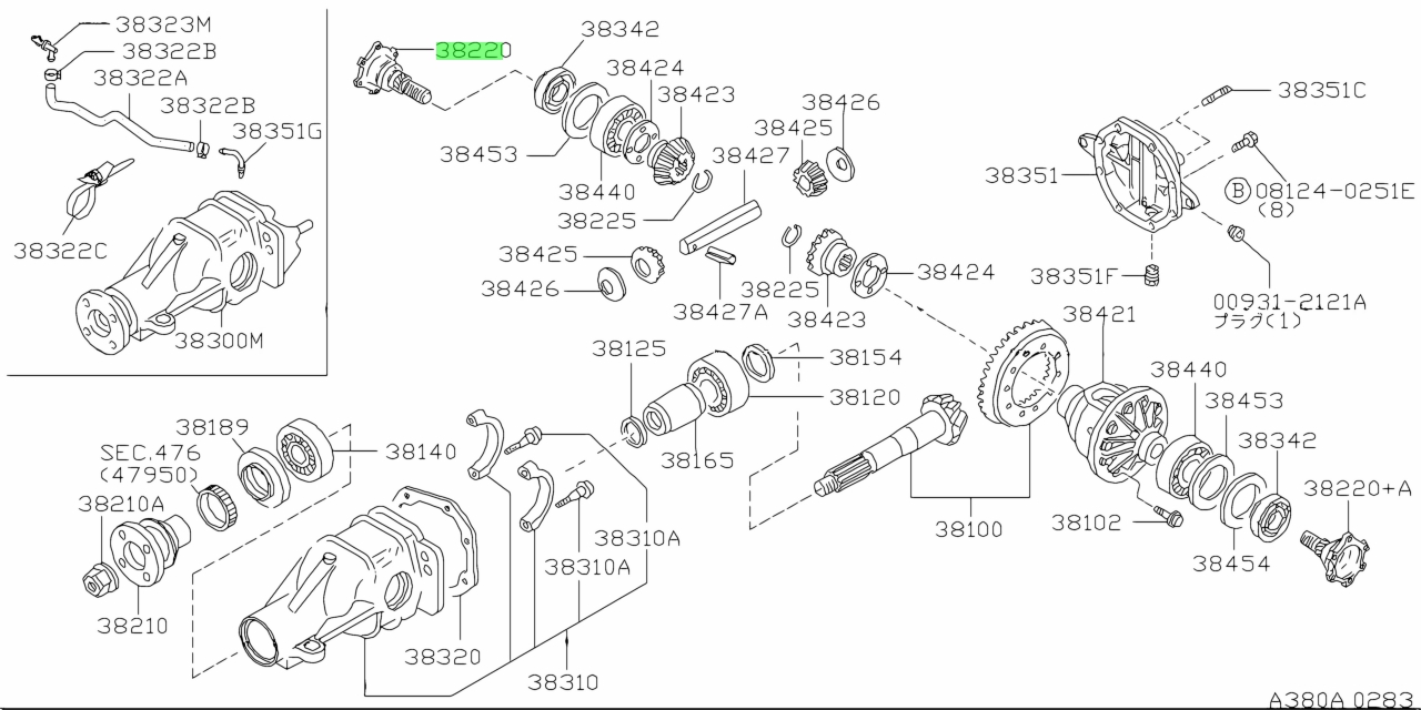 Buy Genuine Nissan 382204P060 (38220-4P060) Flange Assembly. Prices ...