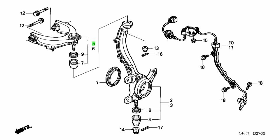 Buy Genuine Honda 51450-SFE-003 (51450SFE003) Arm, Suspension for Honda ...