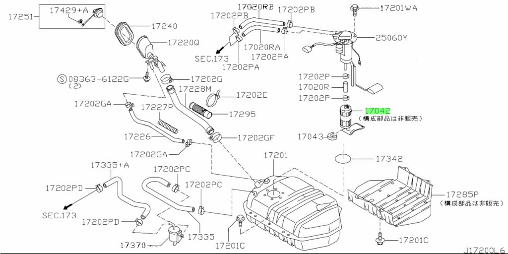 Nissan 17042 8h30a