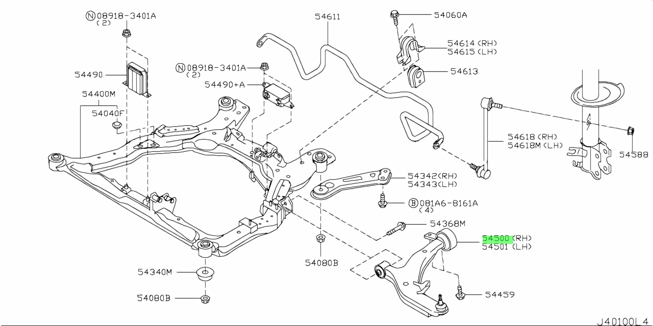 Nissan 54500 00q1g