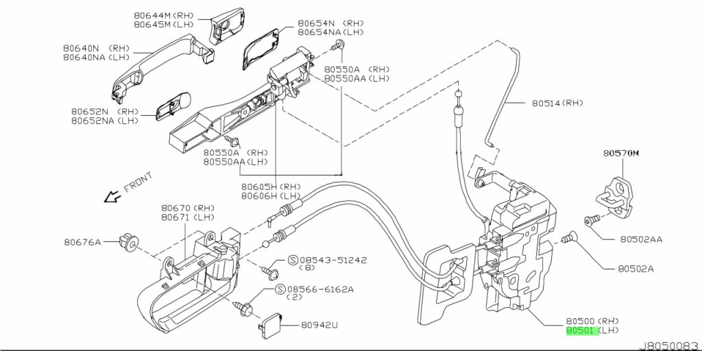 Buy Genuine Nissan 80501-CB01A (80501CB01A) Lock & Remote Control ...