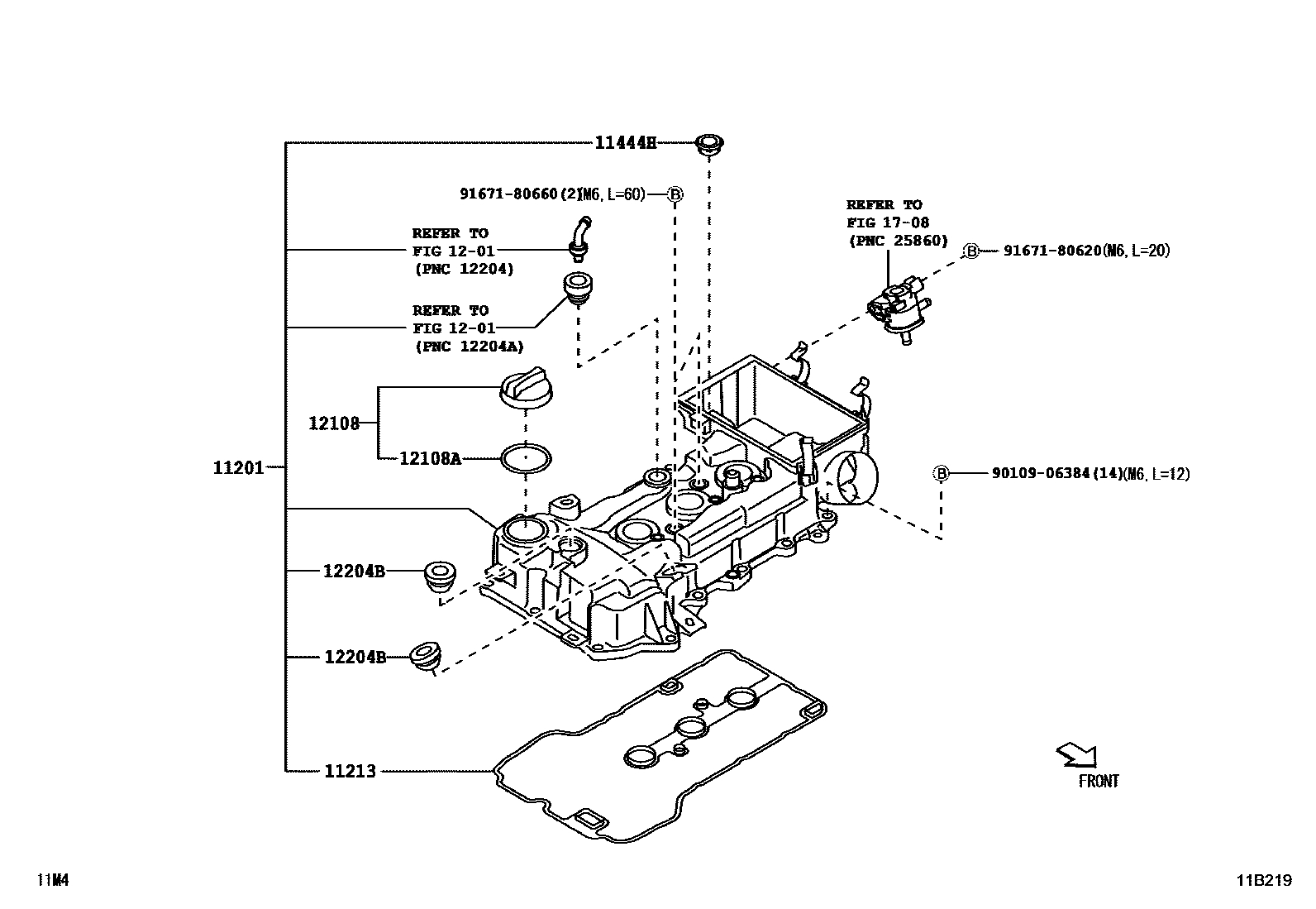 Cylinder head for Toyota Passo 3 generation 04.2016 - 09.2018