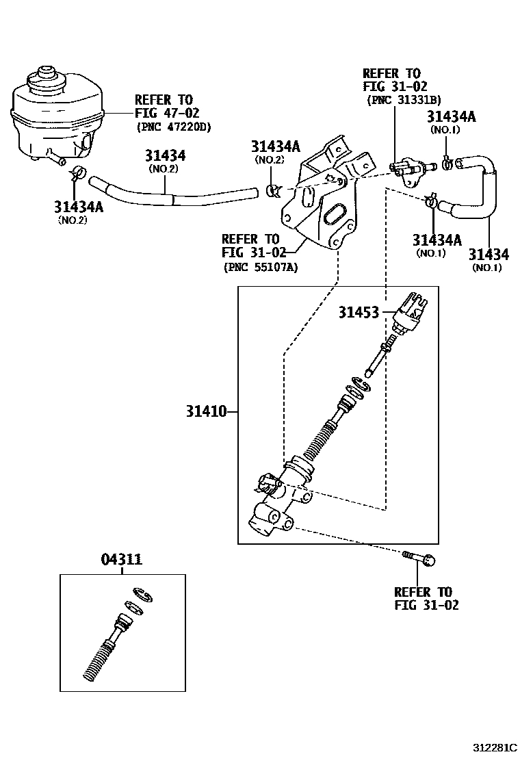 Clutch master cylinder for Toyota Land Cruiser Prado J150, 4 generation