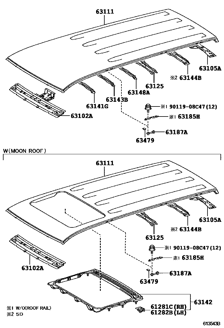 Roof panel & back panel for Toyota Land Cruiser Prado J150, 4 ...