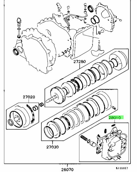 Genuine Mitsubishi MN168708 SEAL KIT,A/T VALVE BODY - Amayama