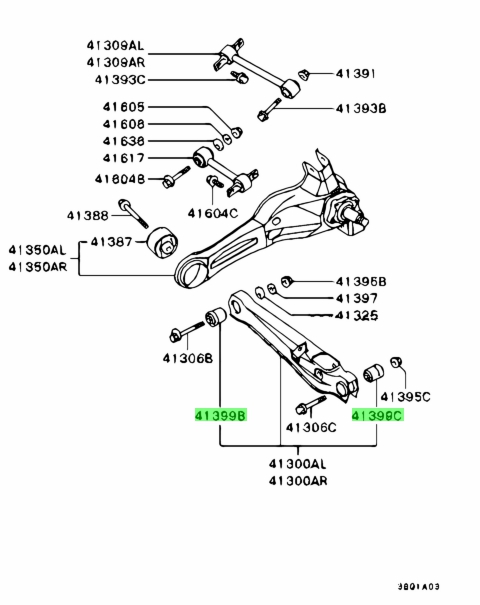 Buy Genuine Mitsubishi MR197915 Bushing,rr Susp Lwr Arm. Prices, fast ...