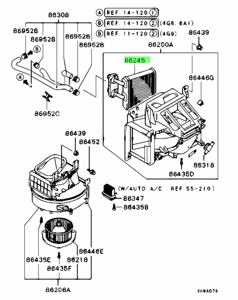 Mitsubishi mr431022 размеры