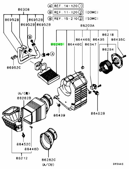 Buy Genuine Mitsubishi MR175230 Core,heater. Photos - Amayama