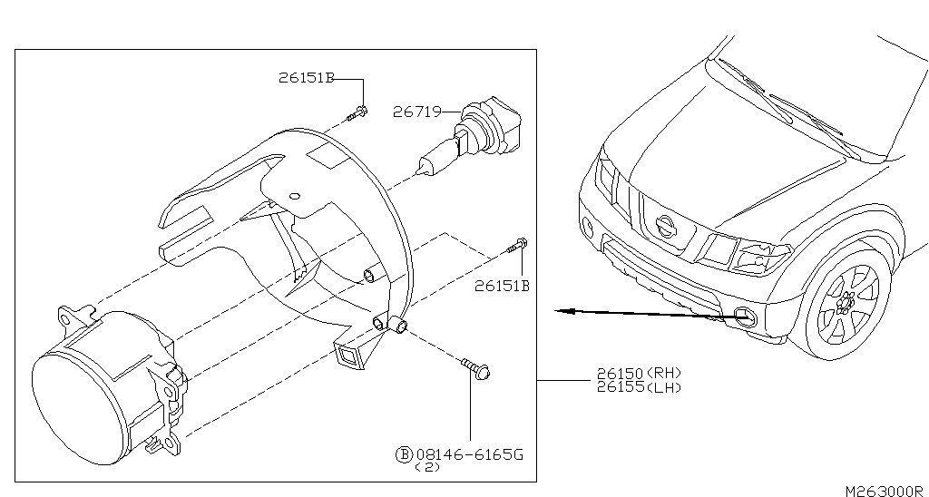 Как заменить лампочку туманки ниссан патфайндер Fog lamp (denso) для Nissan Navara D40, 2 поколение, рестайлинг 04.2010 - 09.201