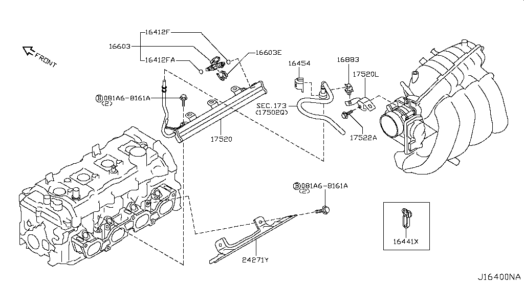 Fuel injection & strainer (engine) for Nissan X-Trail T31, 2 generation ...