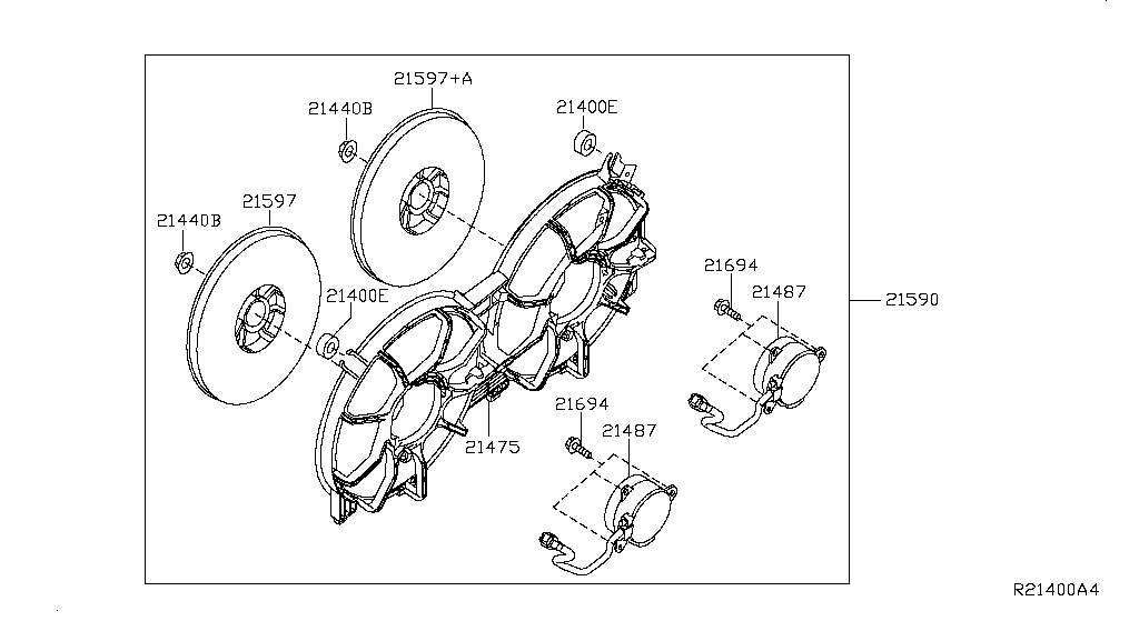 Radiator (Fan Motor & Shroud) (Denso) 