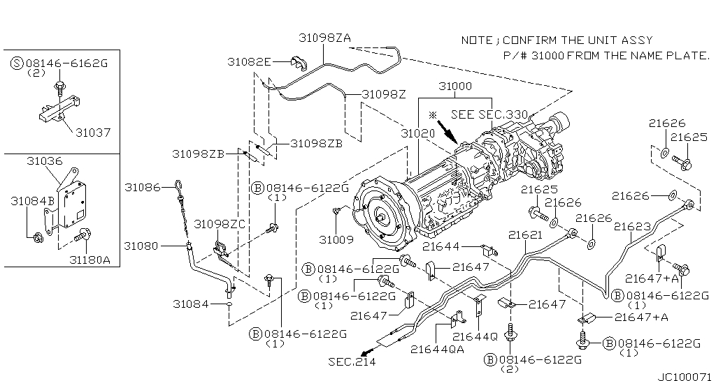 Automatic Transmission, Transaxle & Fit (unit) For Nissan Pathfinder 