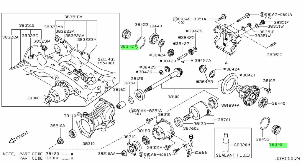 Nissan 38342 4n500