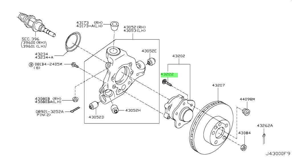 Nissan 43222 41b00