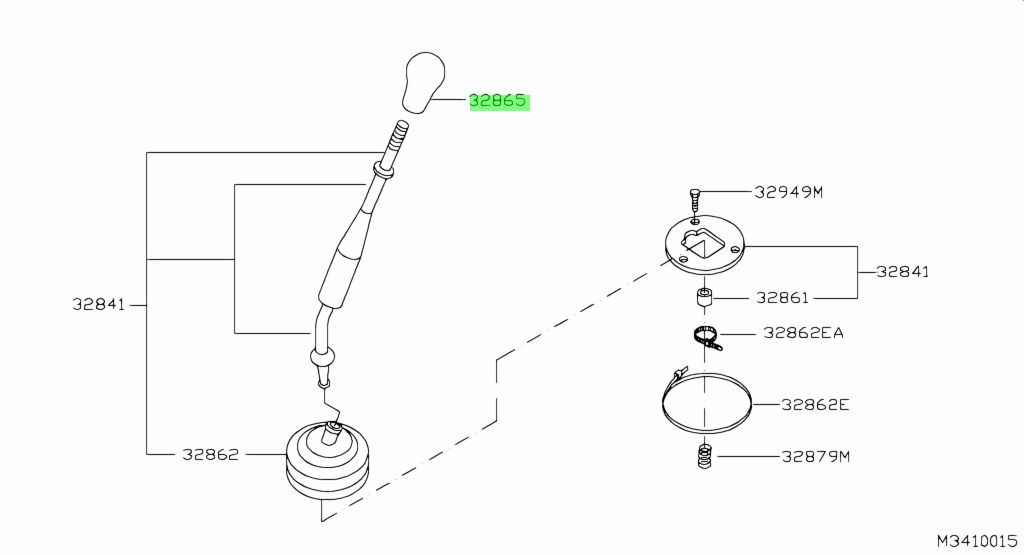 Buy Genuine Nissan 32865-EB308 (32865EB308) Knob-Control Lever. Photos ...