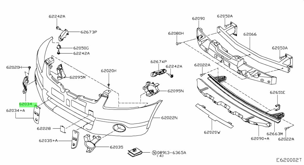 Nissan 62256 9u10a