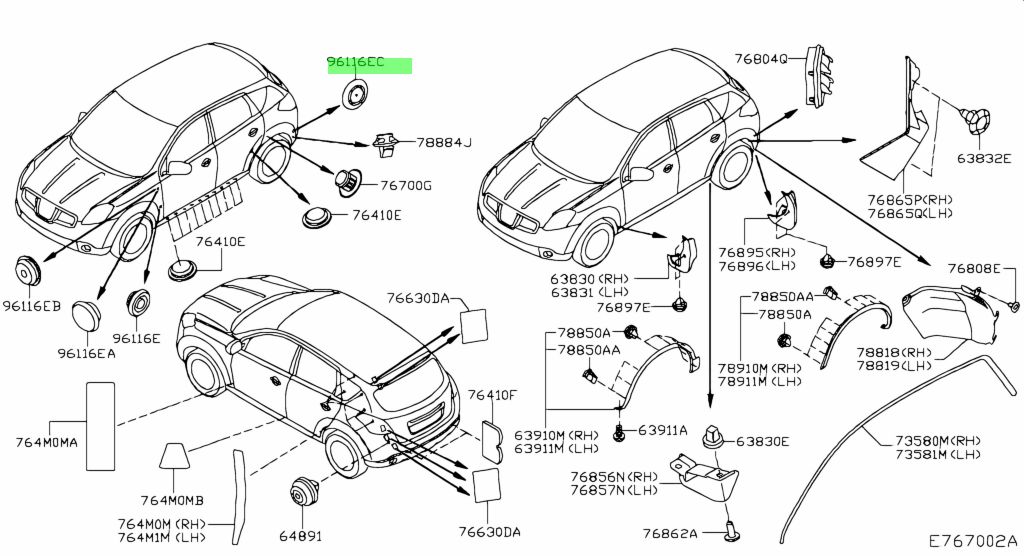 Buy Genuine Nissan 908794P000 (90879-4P000) Plug, Rear Floor. Prices ...