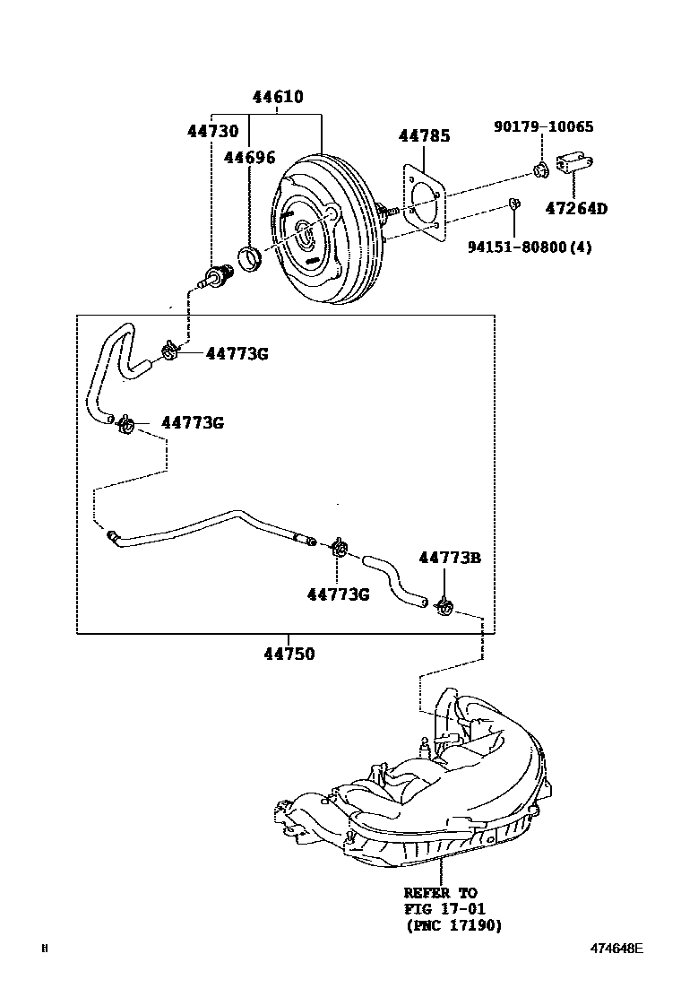 Brake Booster Vacuum Tube For Lexus Gs S Generation