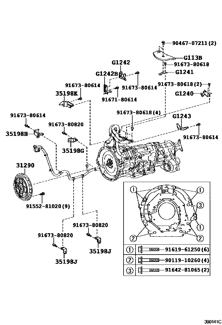 Transaxle assy, hybrid vehicle for Lexus LS600h XF40, 4 generation ...