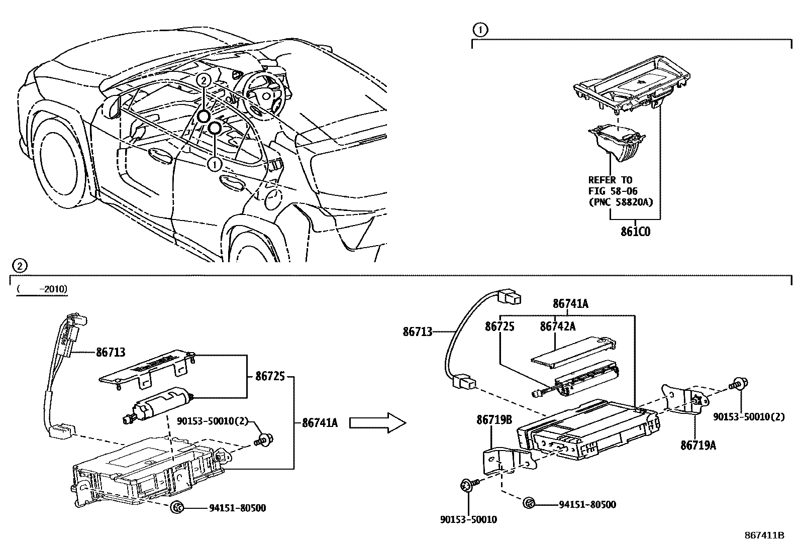 Telephone & mayday for Lexus UX250h 1 generation 03.2018 - present ...