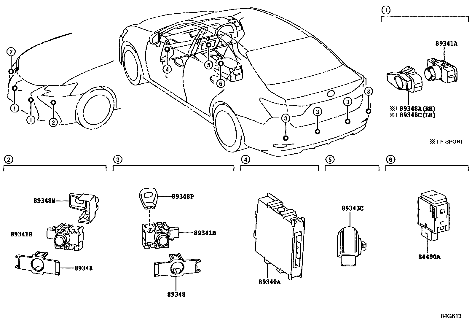 Выдвижная габаритная антенна и сонар для Lexus GS450h L10, 4 поколение,  рестайлинг 11.2015 - 08.2020 - Запчасти для Lexus - Каталоги оригинальных  запчастей - Амаяма (Amayama)