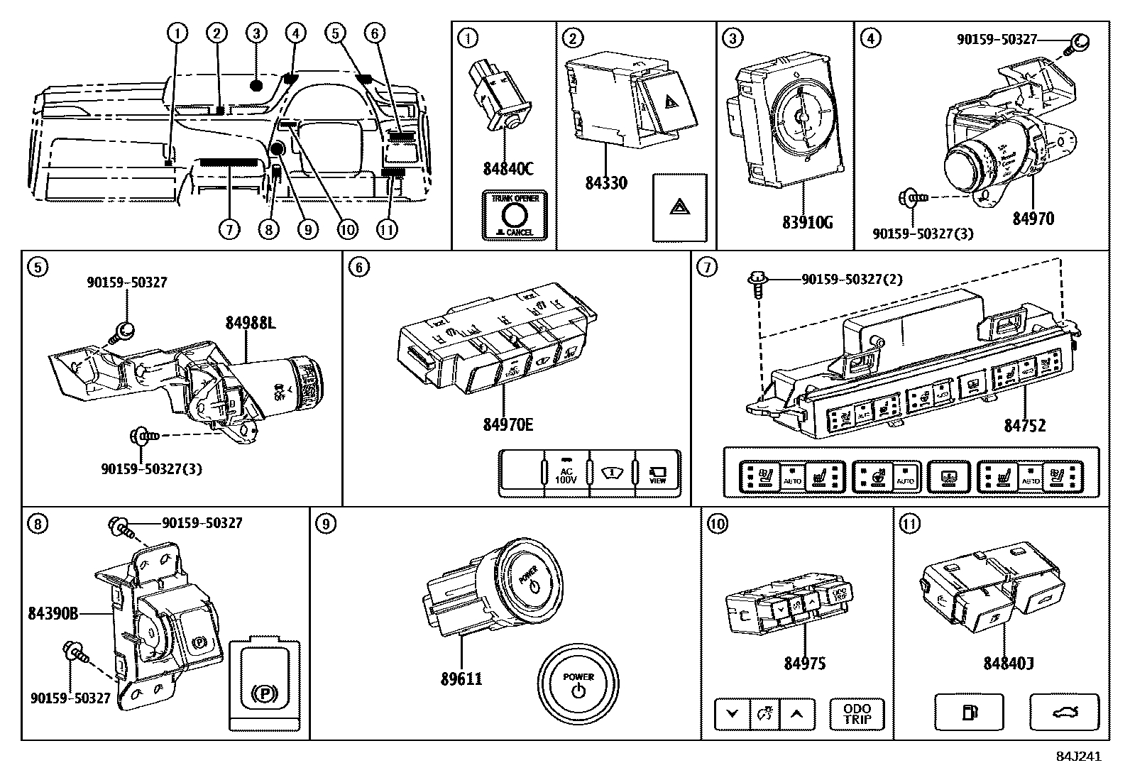 Switch & relay & computer for Lexus ES300h AXZH10, 7 generation 09.2018 ...